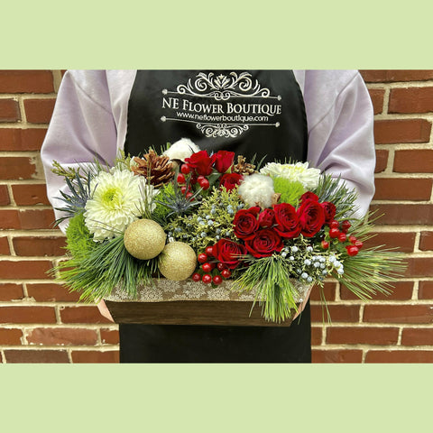 Christmas Spirit Centerpiece-NE Flower Boutique