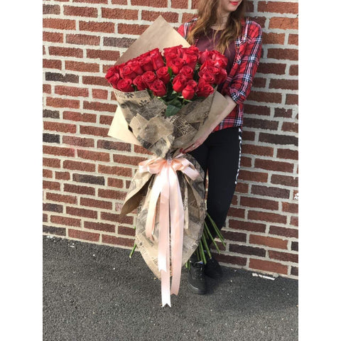 51 Roses 🌹 Extra Long Stems!-NE Flower Boutique