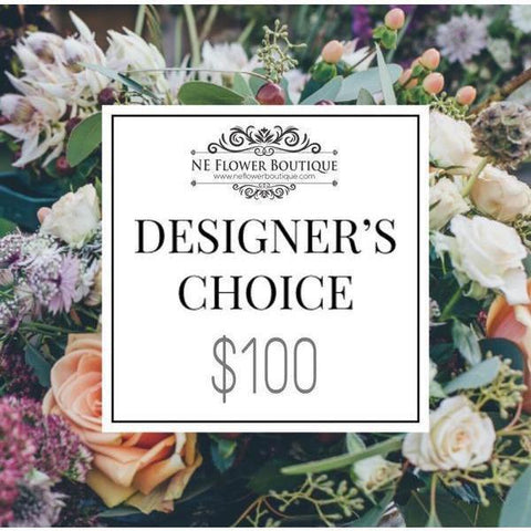 A Designer’s Choice-$100-NE Flower Boutique
