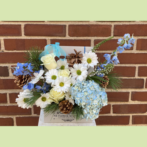 Blue and White Tenderness-NE Flower Boutique