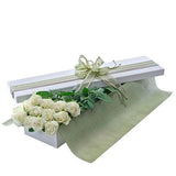 Dozen Roses in Gift Box-NE Flower Boutique