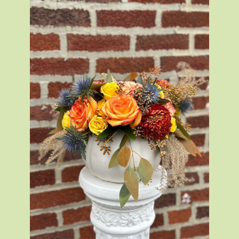 Fall blush pumpkin-NE Flower Boutique