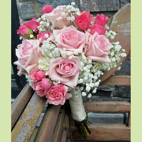 Pink Rose Prom Bouquet-NE Flower Boutique