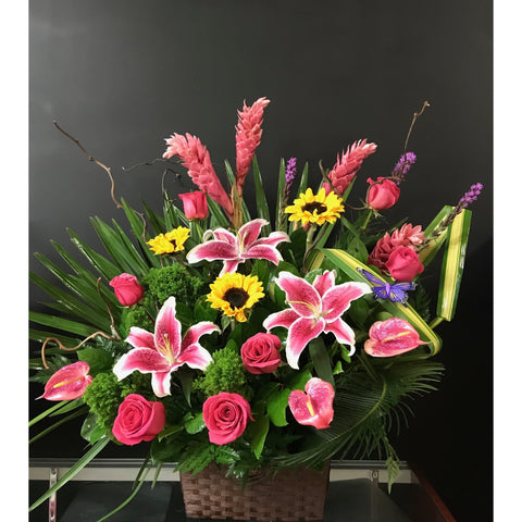 Punch of Colors Basket-NE Flower Boutique