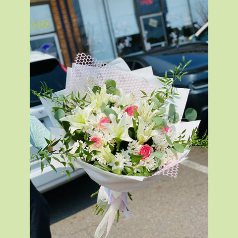 Roses, Lilies and Daisies-NE Flower Boutique