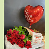 Roses, Rafaelo and a Balloon-NE Flower Boutique