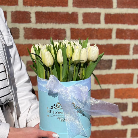 A Box of Tulips – NE Flower Boutique A Box of Tulips – NE Flower Boutique